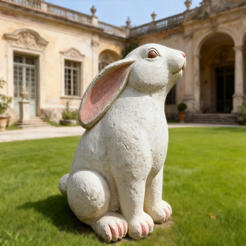 Mramorová socha zvířete králíka